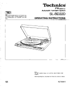 Technics - SLBD-22-D - Owners manual 